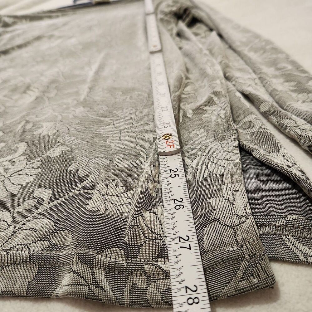 Clio Top And Maxi Skirt Set Size Small Medium Or Large Gray Floral Made In USA. - Picture 5 of 12